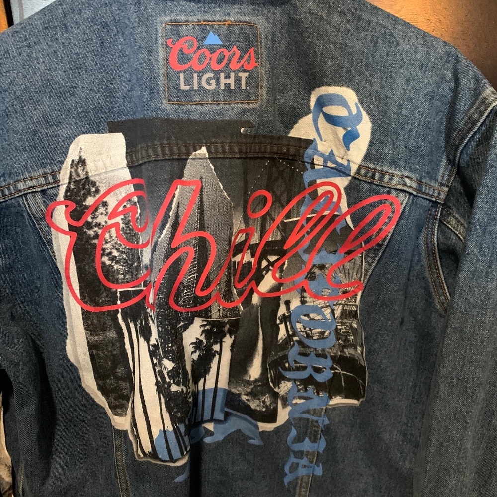 One of a kind Coors light  Levi Jean Jacket